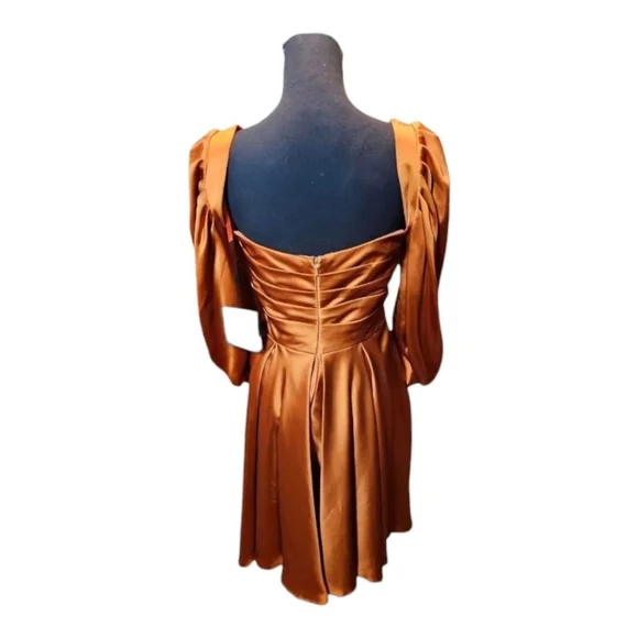 Mac Duggal Dress Size 2 Cognac Orange - Picture 6 of 13